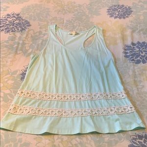 Turquoise racer back tank top